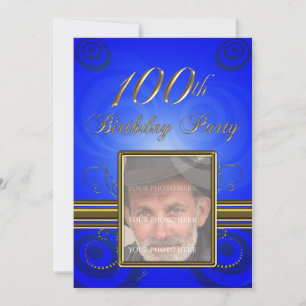 100e fête d'anniversaire Invitation