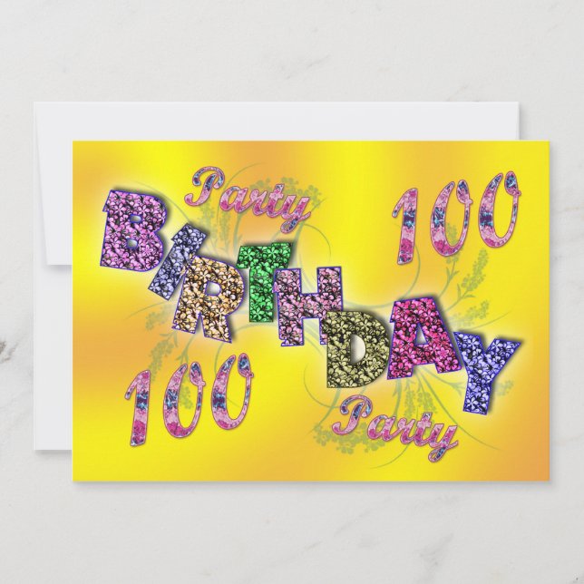 100e invitation (Devant)