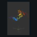 100k Digits of Euler-Mascheroni Constant (dark) Poster<br><div class="desc">The colourful path of the first 100, 000 digits of the Euler-Mascheroni constant. Starting at a single point, a line was drawn for each number based on its value, rotated around the end point of the previous line. Colours were assigned for each set of 10, 000 numbers—starting with red and...</div>