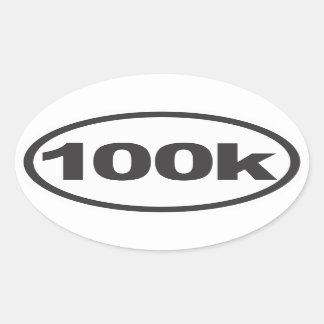 100K Ultra Oval Running Decal Sticker