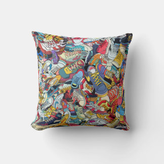 100sneakers throw pillow
