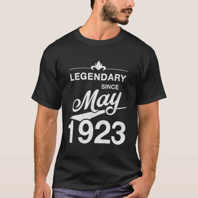 100Th 100 Born In May 1923 T-Shirt (Front)