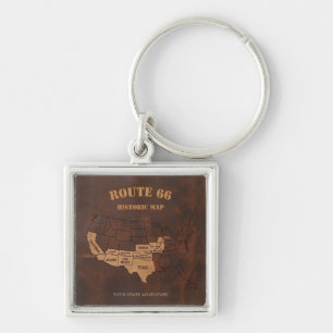 100th Anniversary Historic Map Keepsake Keychain