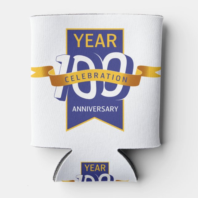 100th_anniversary_logo can cooler (Front)