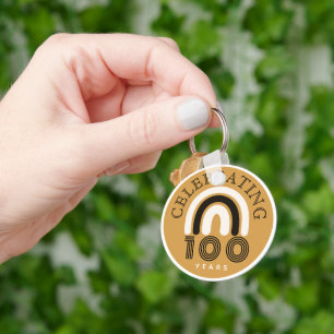 100th Anniversary Modern Design Keychain