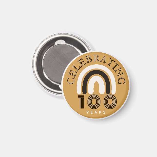 100th Anniversary Modern Design Magnet (Front/Back)