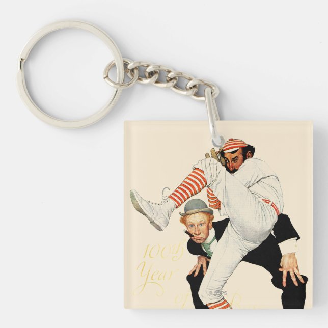 100th Anniversary of Baseball Keychain (Front)
