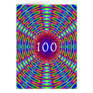 100th Birthday Abstract Trippy Swirls