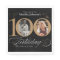 100th Birthday Black Gold Calligraphy Custom Photo