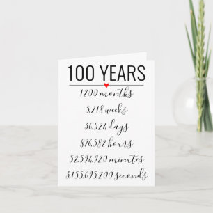100th Birthday Card, milestone, retirement Invitation