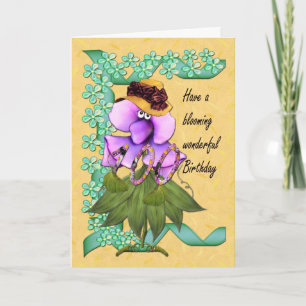 100th Birthday Card with Moonies cute bloomers,