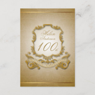 100th Birthday Celebration Custom Vintage Frame Invitation