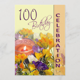 100th Birthday Celebration party invitation