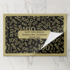 100th Birthday Centenarian Gold/Black Pattern