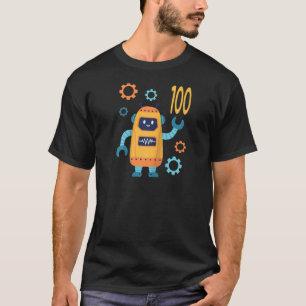 100th Birthday Cute Robot 100 Year Old Funny B Day T-Shirt
