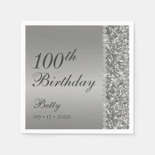 100th Birthday Elegant Napkin
