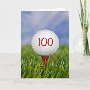 100th Birthday Golf Ball Card