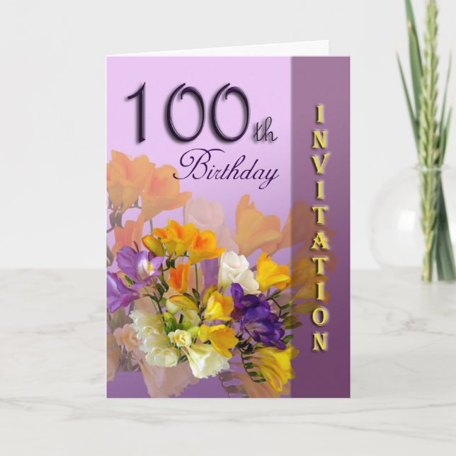 100th Birthday Invitation (Front)