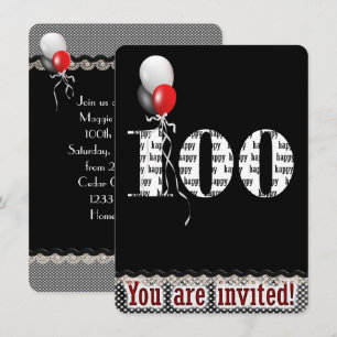 100th Birthday Invitation