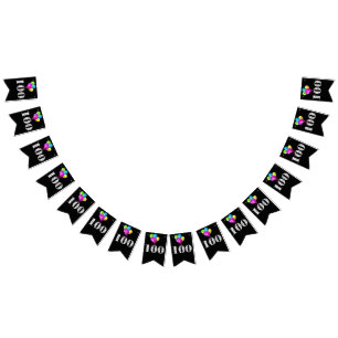 100th birthday party balloons bunting flags