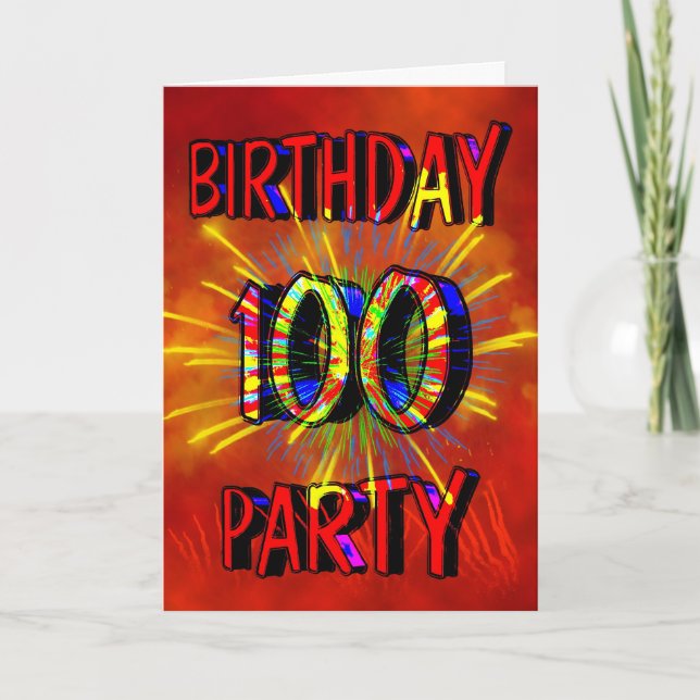 100th Birthday Party Invitation (Front)