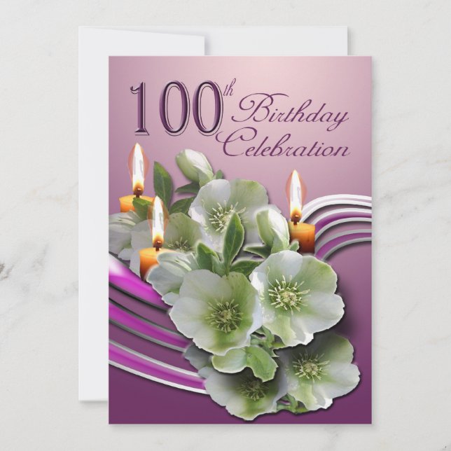100th Birthday Party Invitation (Front)