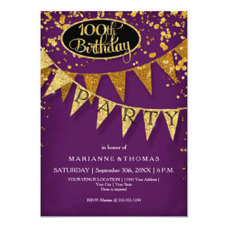 100 Birthday Invitation Cards 7