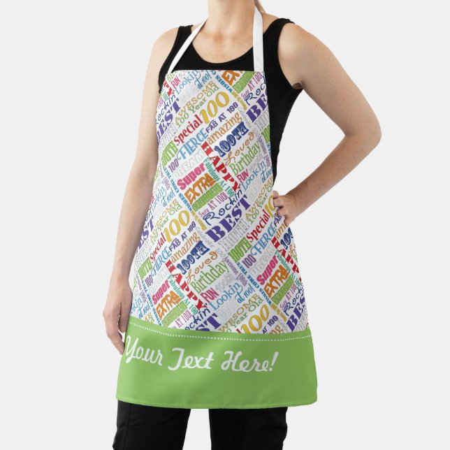 100th Birthday Party Personalized Gifts Apron (Insitu)