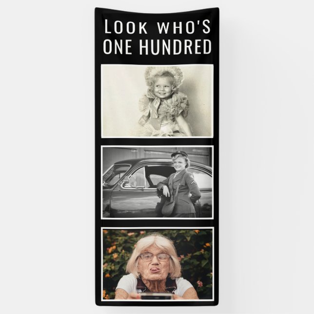 100th Birthday Photo Banner (Vertical)