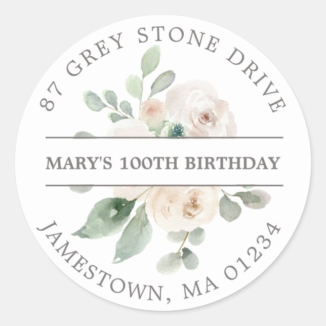 100TH Birthday Return Address Label (Front)
