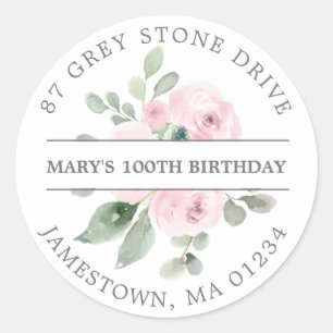 100TH Birthday Return Address Label