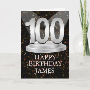 100th Birthday Spotlights Add A Name Card