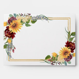 100th Birthday Sunflowers Return Address Envelope