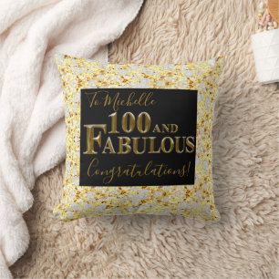 100th Birthday  Throw Pillow
