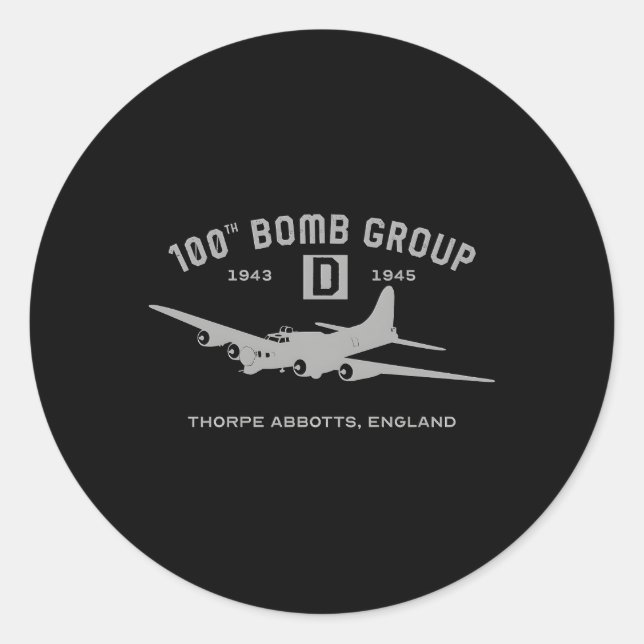 100Th Bomb World War Two Classic Round Sticker (Front)
