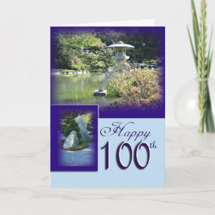 100th carte de voeux heureuse d'anniversaire