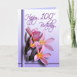 100th carte florale de félicitations