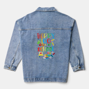 100th Day 100 Days Of School Gnome Costume Women M Denim Jacket