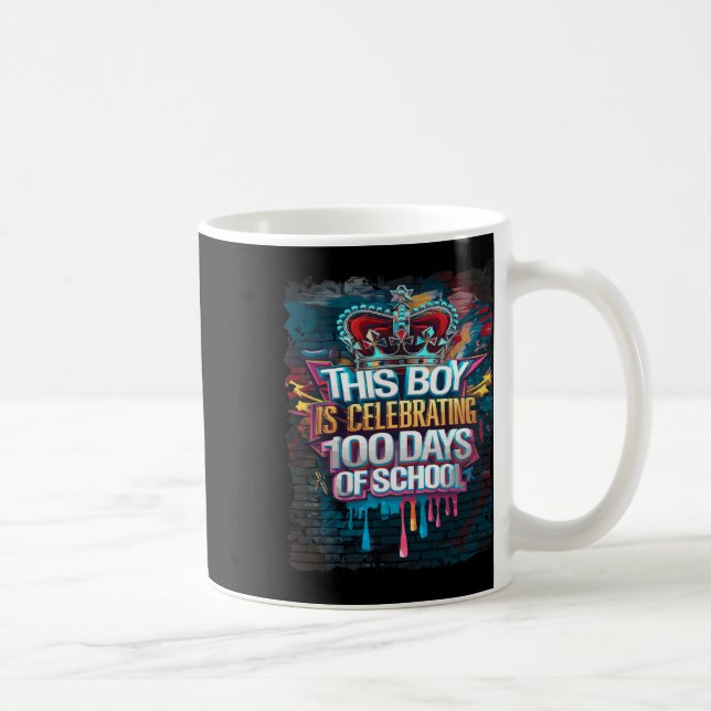 100th Day Funny Outfit Graffiti Completed 100 Days Coffee Mug (Right)