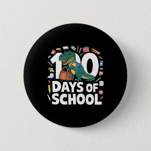100th Day Funny Outfit Teacher &amp; Student 100 D 2 Inch Round Button