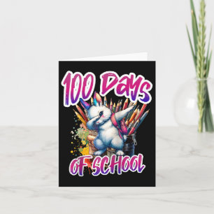 100th Day Funny Outfit Teacher & Student 100 D Card