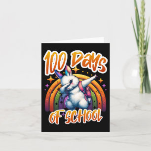 100th Day Funny Outfit Teacher & Student 100 D Card
