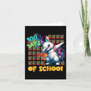 100th Day Funny Outfit Teacher & Student 100 D Card