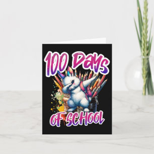 100th Day Funny Outfit Teacher &amp; Student 100 D Card
