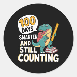 100th Day Funny Outfit Teacher &amp; Student 100 D Classic Round Sticker
