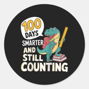 100th Day Funny Outfit Teacher & Student 100 D Classic Round Sticker