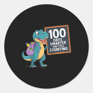 100th Day Funny Outfit Teacher & Student 100 D Classic Round Sticker