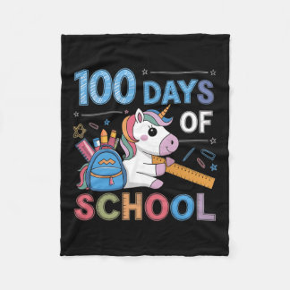 100th Day Funny Outfit Teacher &amp; Student 100 D Fleece Blanket