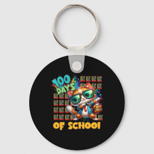 100th Day Funny Outfit Teacher & Student 100 D Keychain