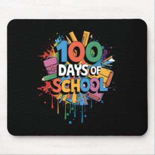 100th Day Funny Outfit Teacher &amp; Student 100 D Mouse Pad